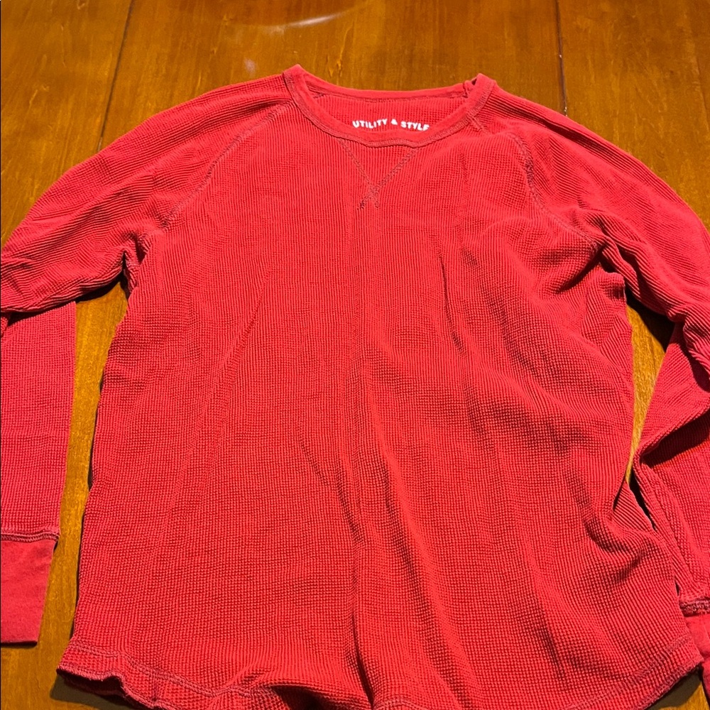 Mossimo Supply Co. Red Long Sleeve Tee